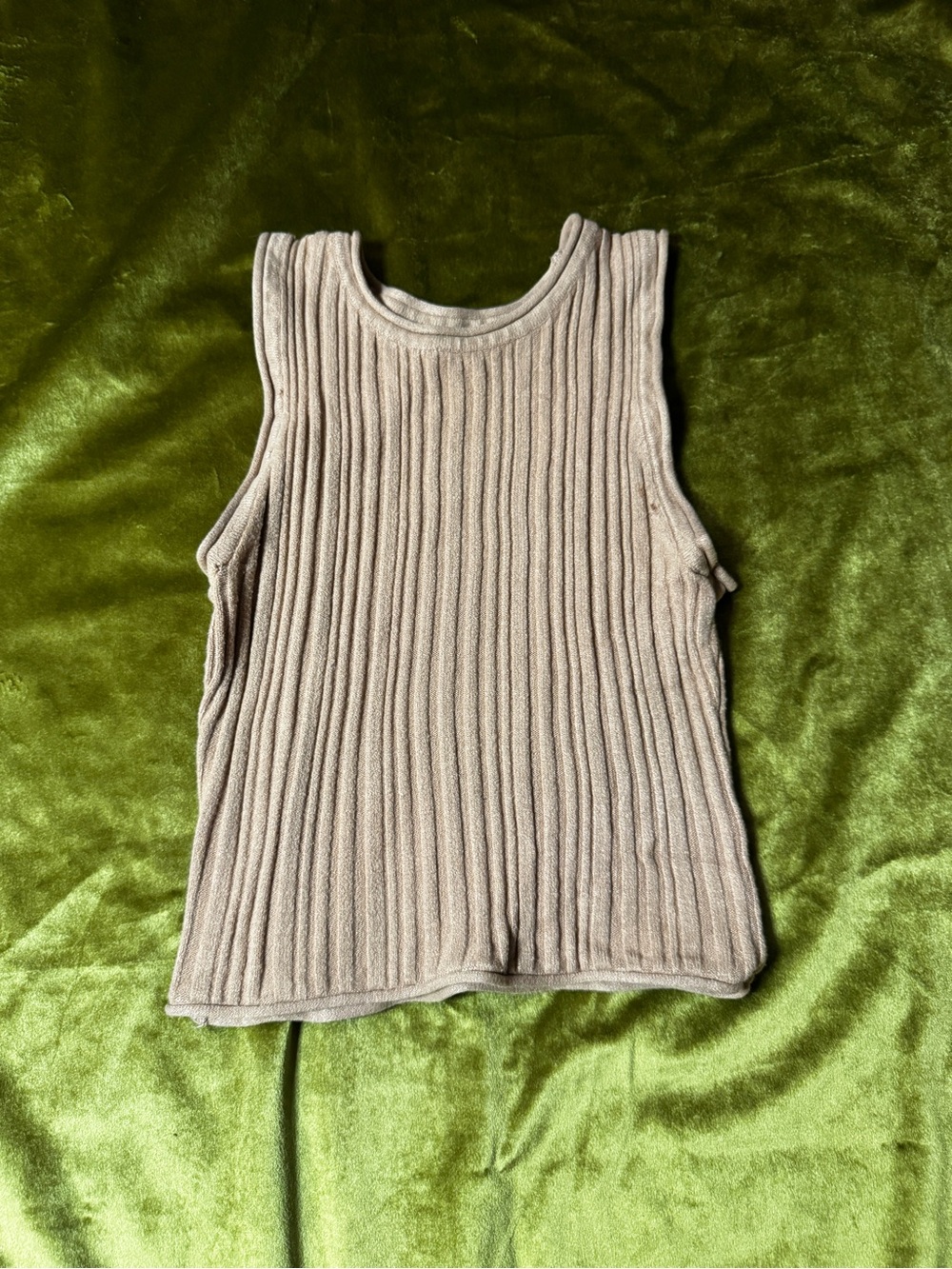 Forever 21 Ribbed Tank Top in Light Beige